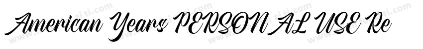 American Years PERSONAL USE Regular字体转换